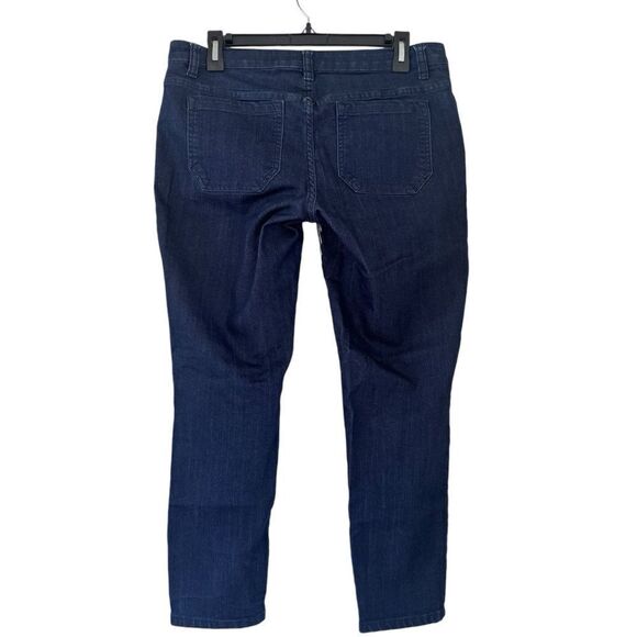 prAna Denim Railroad Indigo Stripe Jett Capri Crop Jeans Size 10/30 - Picture 3 of 8